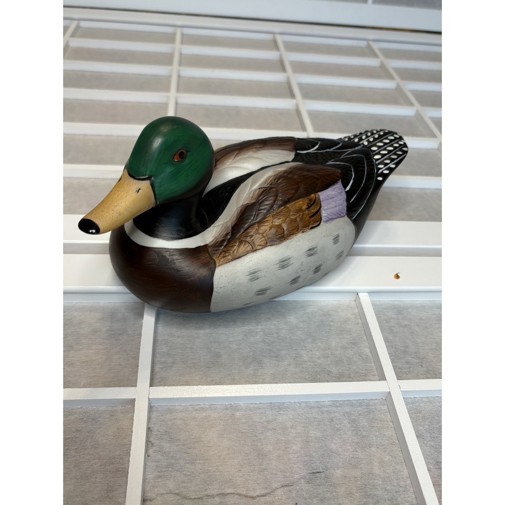 Vintage‎ Mallard Duck Drake Decoy Ceramic Porcelain Figure Hand Painted. Farm